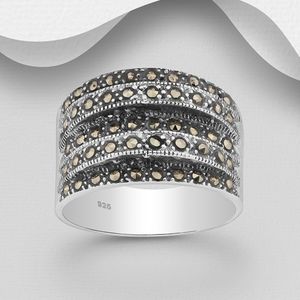 Marcasite .925 Sterling Silver ring